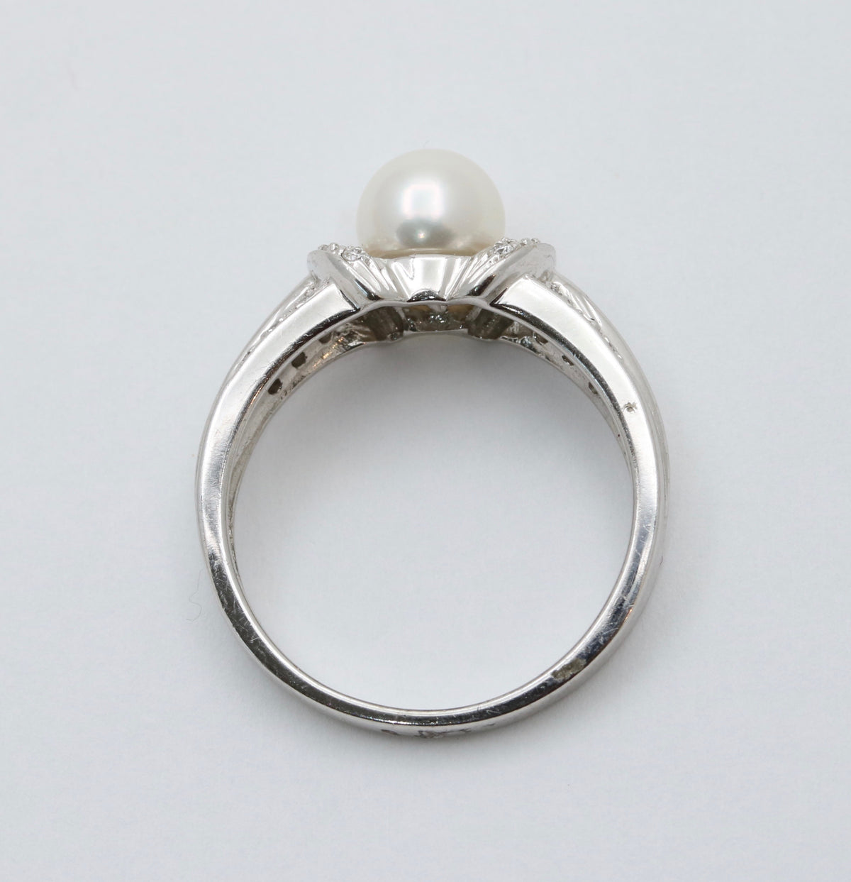 Cultured Pearl and Diamond 14K Gold Ring