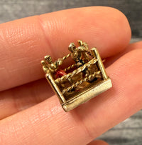 Vintage English Articulated 9K Gold Boxer Charm