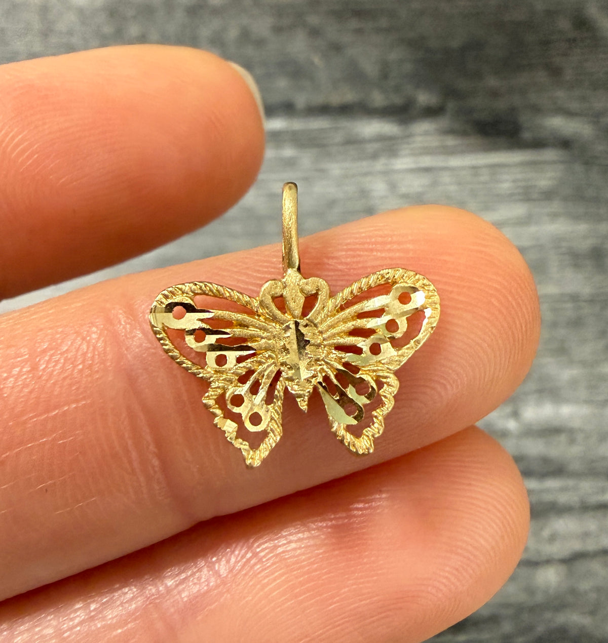 Vintage 14K Gold Butterfly Charm