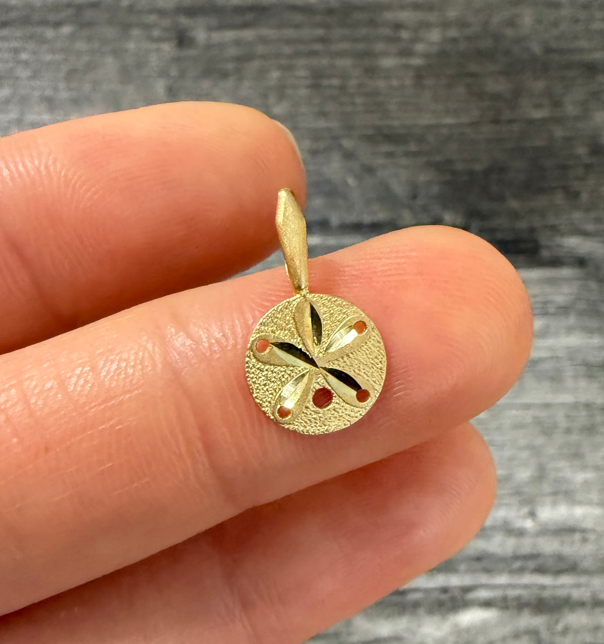 Mini 14K Gold Sand Dollar Charm