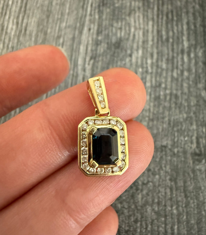 Sapphire and Diamond Pendant