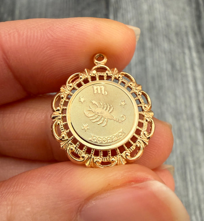 Vintage 14K Gold Scorpio Zodiac Charm