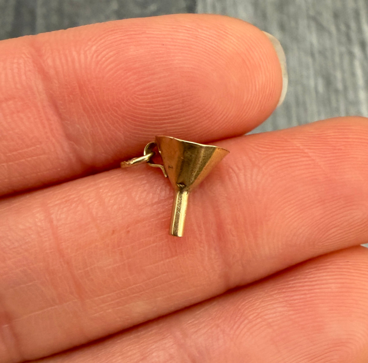 Vintage 14K Gold Funnel Charm
