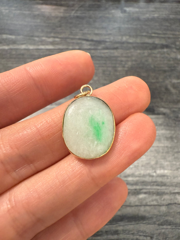 Vintage Jade and 14K Gold Charm