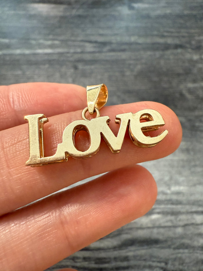14K Gold "LOVE" Charm