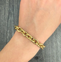 Oval Link Bracelet with Oversized Toggle Clasp, 7.25" Long
