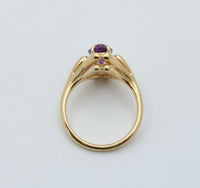 Vintage Oval Cut Amethyst and 14K Gold Ring