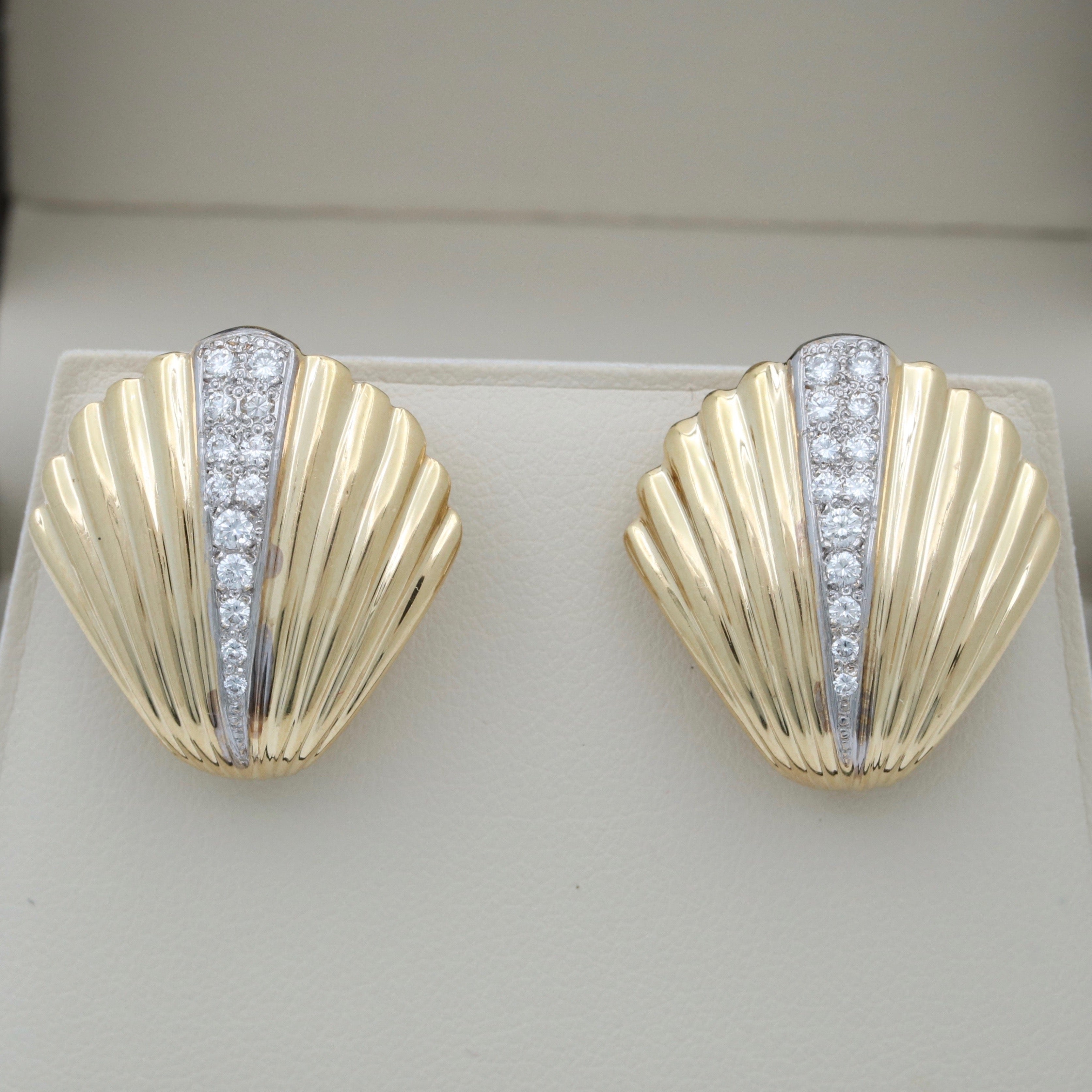 Vintage shell earrings discount