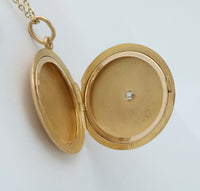 Art Deco Diamond and 14K Gold Locket