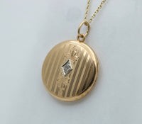 Art Deco Diamond and 14K Gold Locket