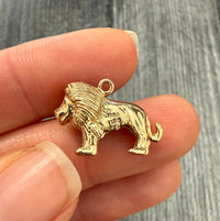 Vintage 10K Gold Lion Leo Charm (M)