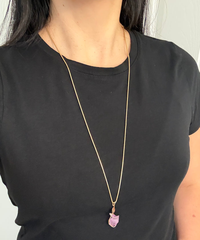 Vintage 14K Gold Snake Chain, 30.5" Long