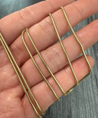 Vintage 14K Gold Snake Chain, 30.5" Long