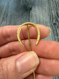 Vintage 14K Gold Horseshoe Stick Pin (M)