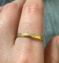 Thin 18K Gold 1940s Wedding Band
