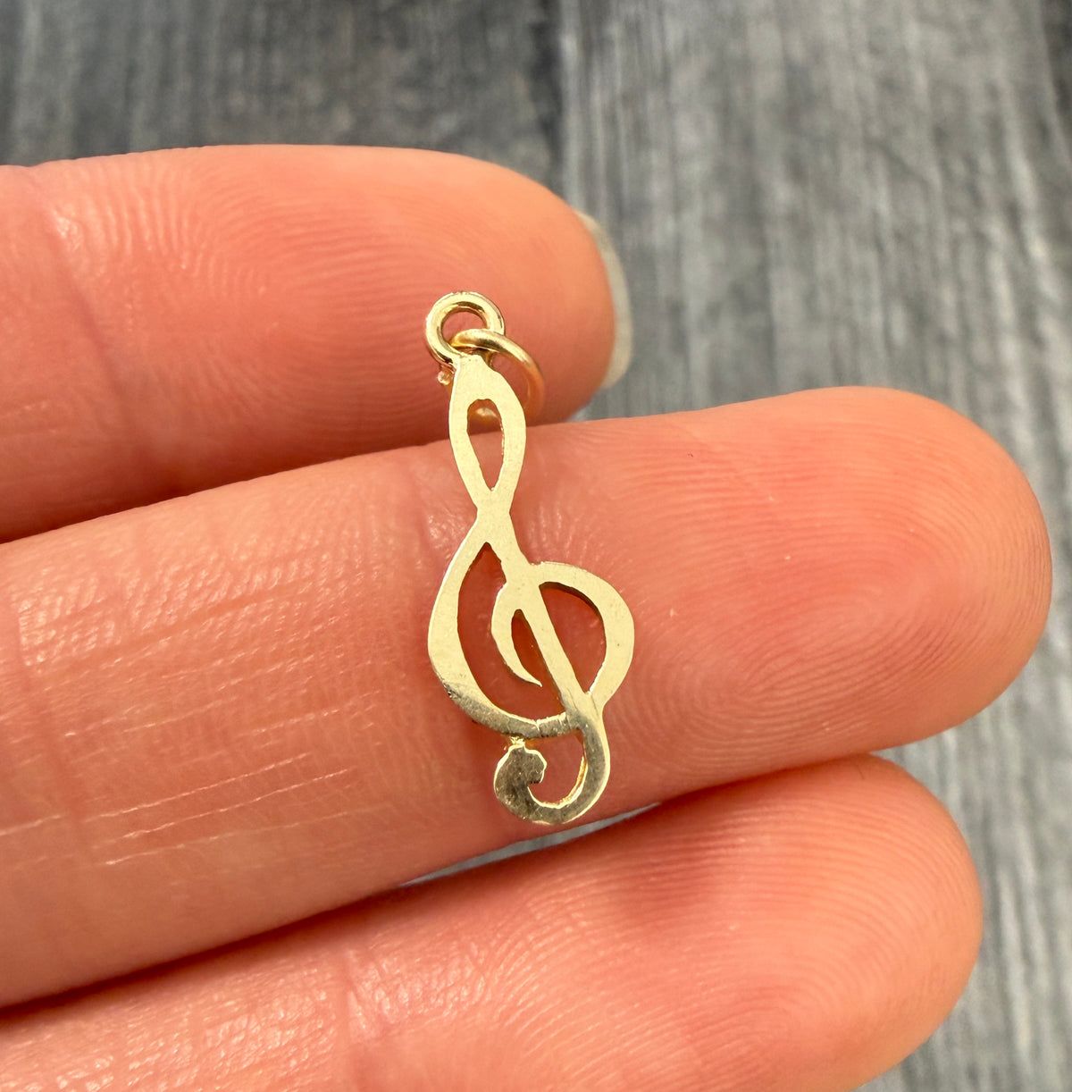Music Note Charm in 14K Gold (S)
