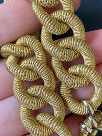 Vintage 18K Gold Woven Mesh Curb Link Bracelet