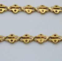 Vintage 18K Ladybug Style Link Chain, 24” Long