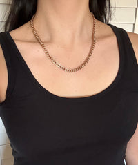 Antique 14K Gold Oval Link Book Chain, 20.25” Long