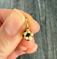 Enamel Soccer Ball Charm in 14K Gold