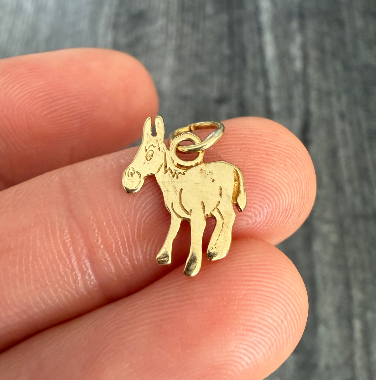 14K Gold Donkey Charm