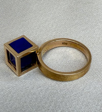 Lapis Cube Ring in 18K Gold