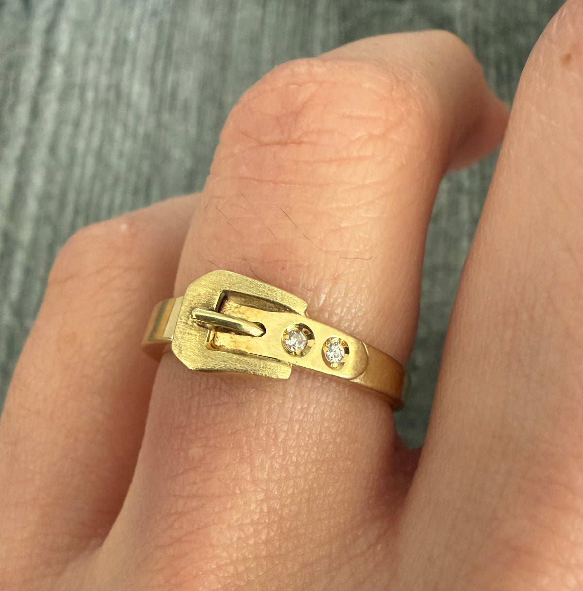 Diamond and 14K Gold Buckle Band
