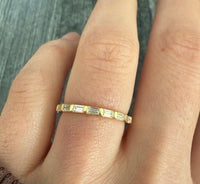 VRAI Lab Grown Baguette Diamond Band in 18K Gold