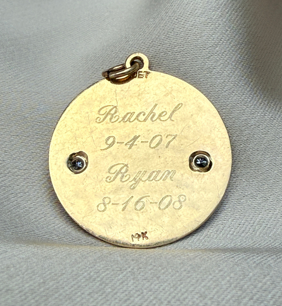 Vintage Enamel and Diamond Initial "R" Charm