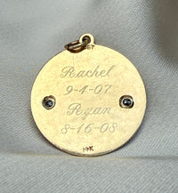 Vintage Enamel and Diamond Initial "R" Charm