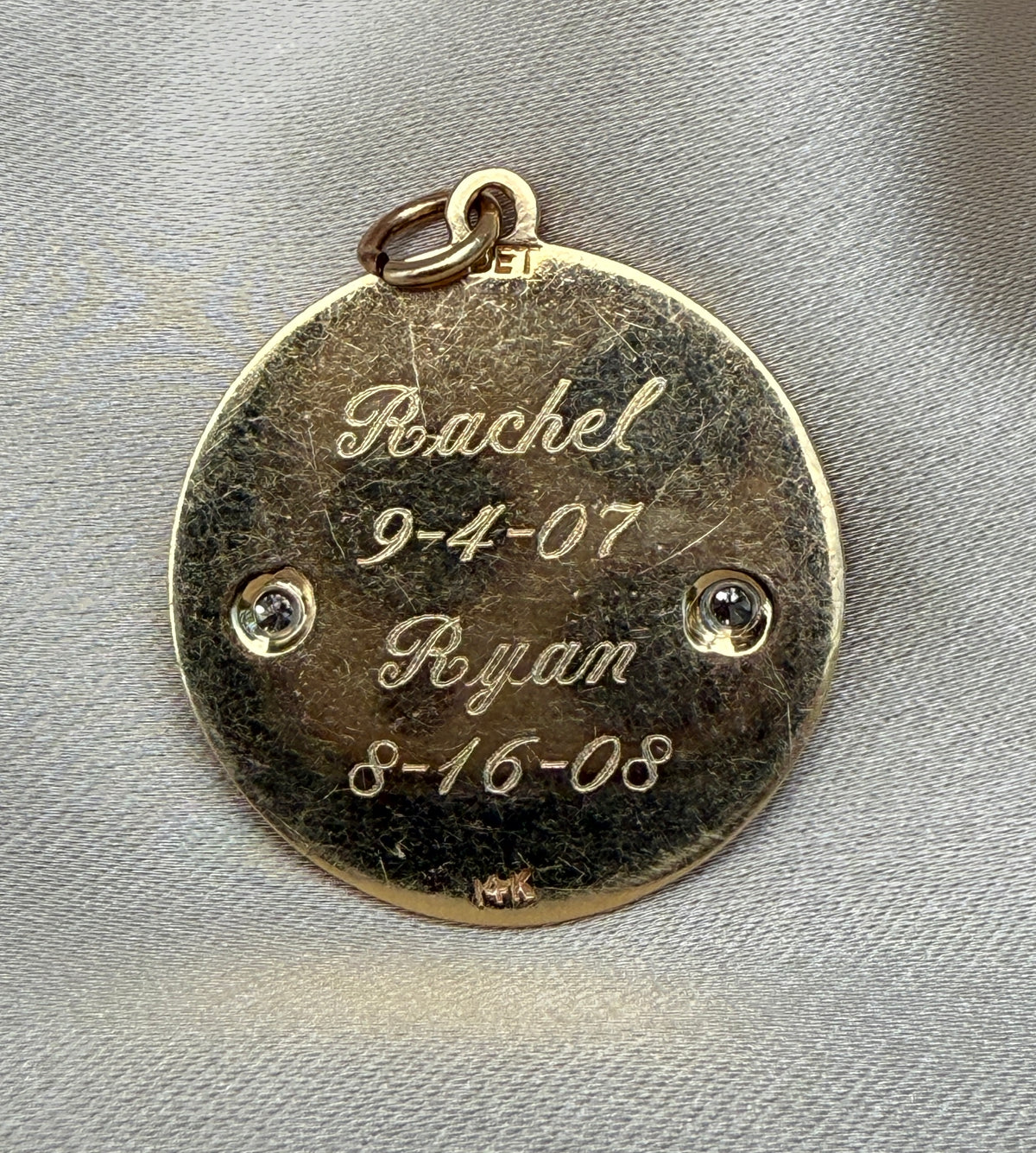 Vintage Enamel and Diamond Initial "R" Charm