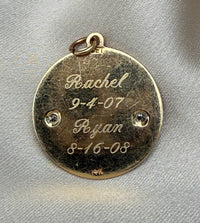 Vintage Enamel and Diamond Initial "R" Charm