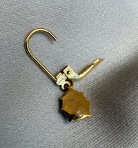 Enamel and 14K Gold Ladybug Dangling Earrings