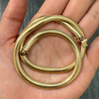 Vintage 14K Gold Snake Chain, 16" Long