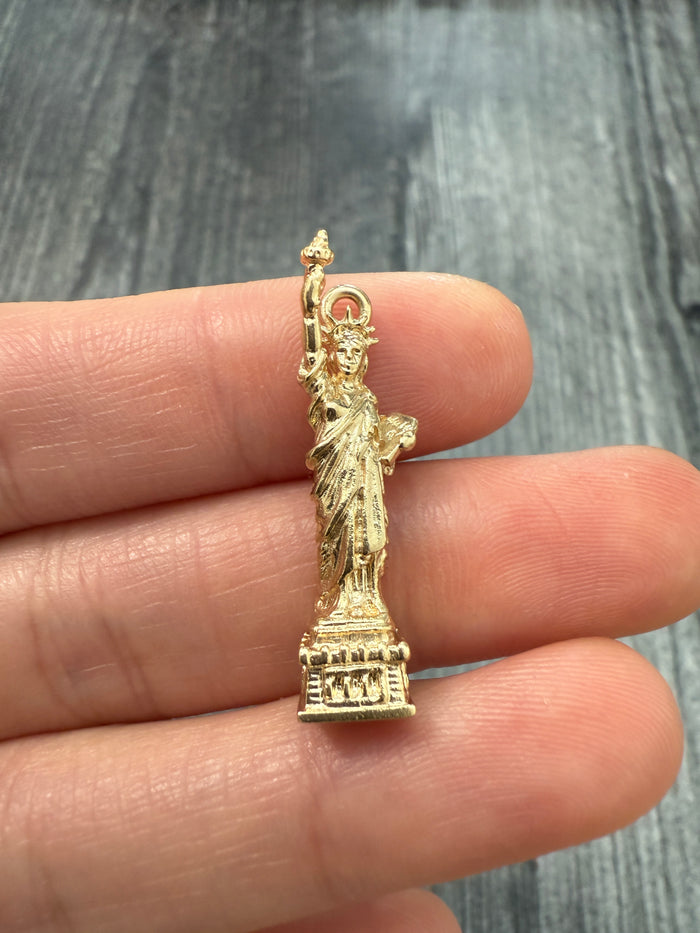 14K Gold NYC Statue of Liberty Charm