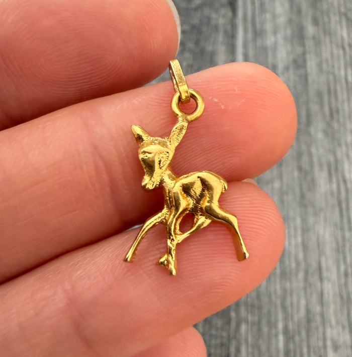 Vintage 14K Gold Bambi Deer Charm