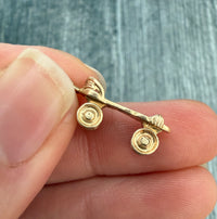 Vintage 14K Gold Spinning Roller Skate Charm