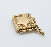 Antique 10K Gold Shield Locket Pendant