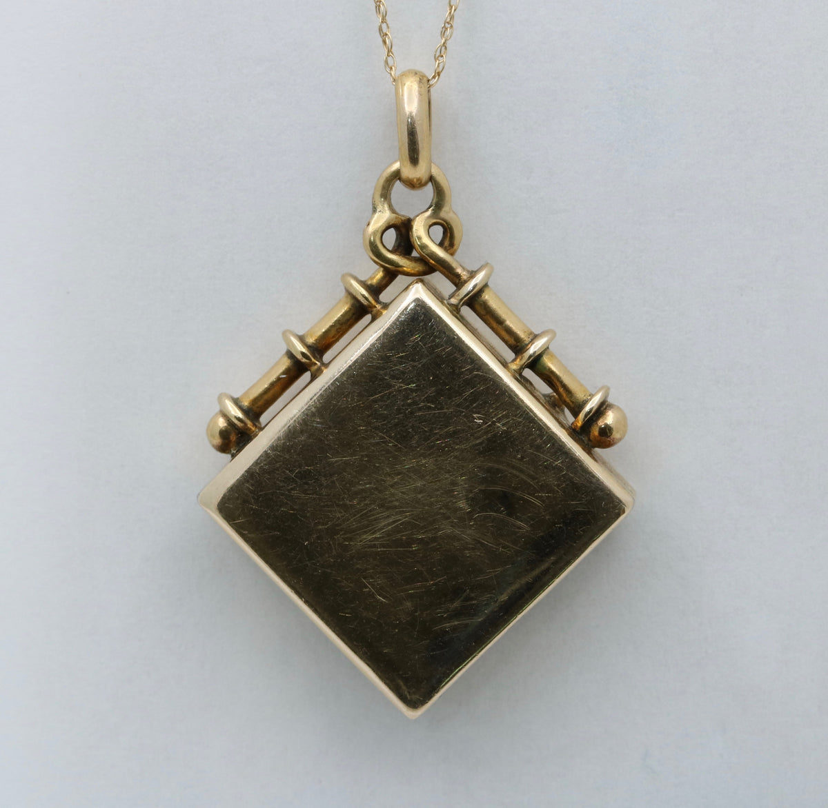 Antique 10K Gold Shield Locket Pendant