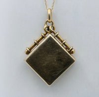 Antique 10K Gold Shield Locket Pendant