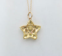 Vintage Diamond and 18K Gold Starfish Charm