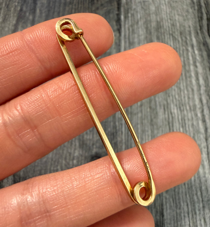 Vintage Tiffany & Co 14K Gold Safety Pin