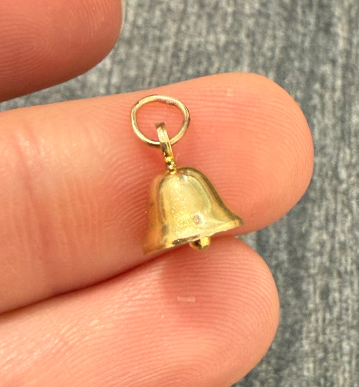 Mini Vintage 14K Gold Bell Charm