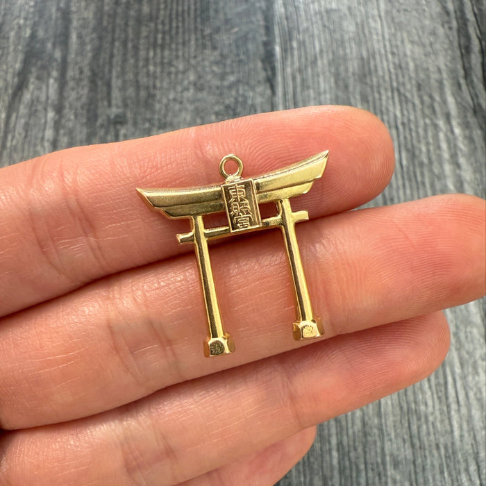 Japanese Nikko Toshogu Shrine 14K Gold Charm