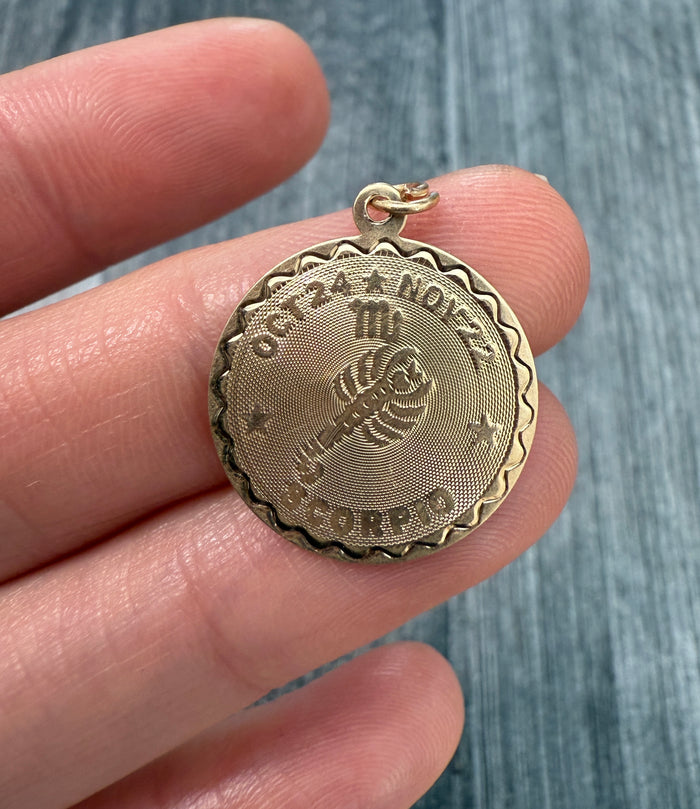 Vintage 14K Gold Scorpio Zodiac Charm