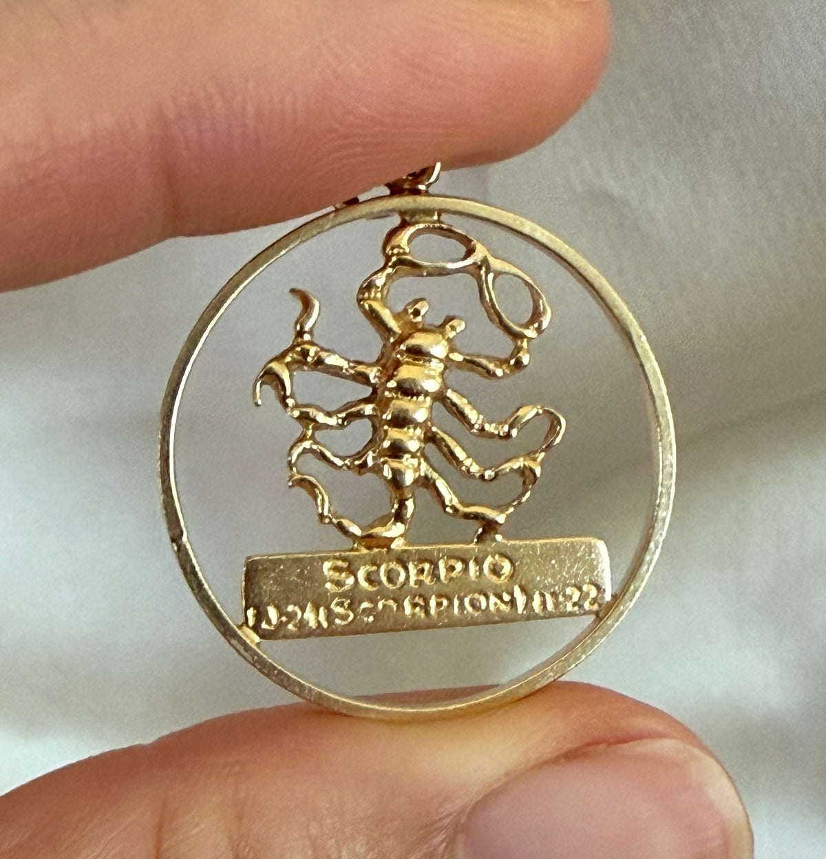 Vintage 14K Gold Scorpio Zodiac Charm