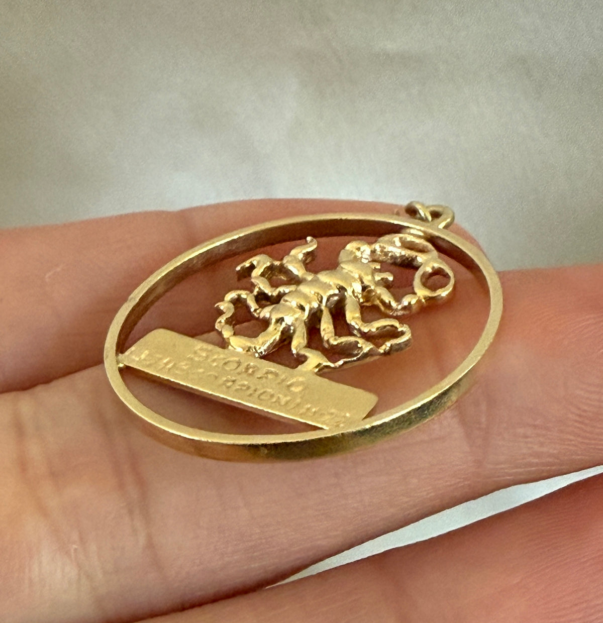 Vintage 14K Gold Scorpio Zodiac Charm