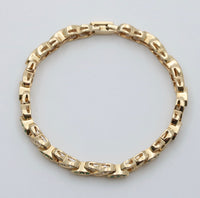 Emerald and Diamond XOXO 14K Gold Bracelet