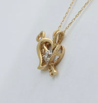 Vintage “Key To My Heart” 14K Gold and Diamond Charm