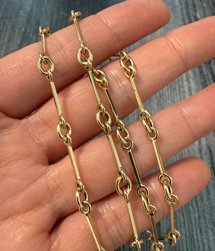 Elongated Bar Link Chain, 18" Long